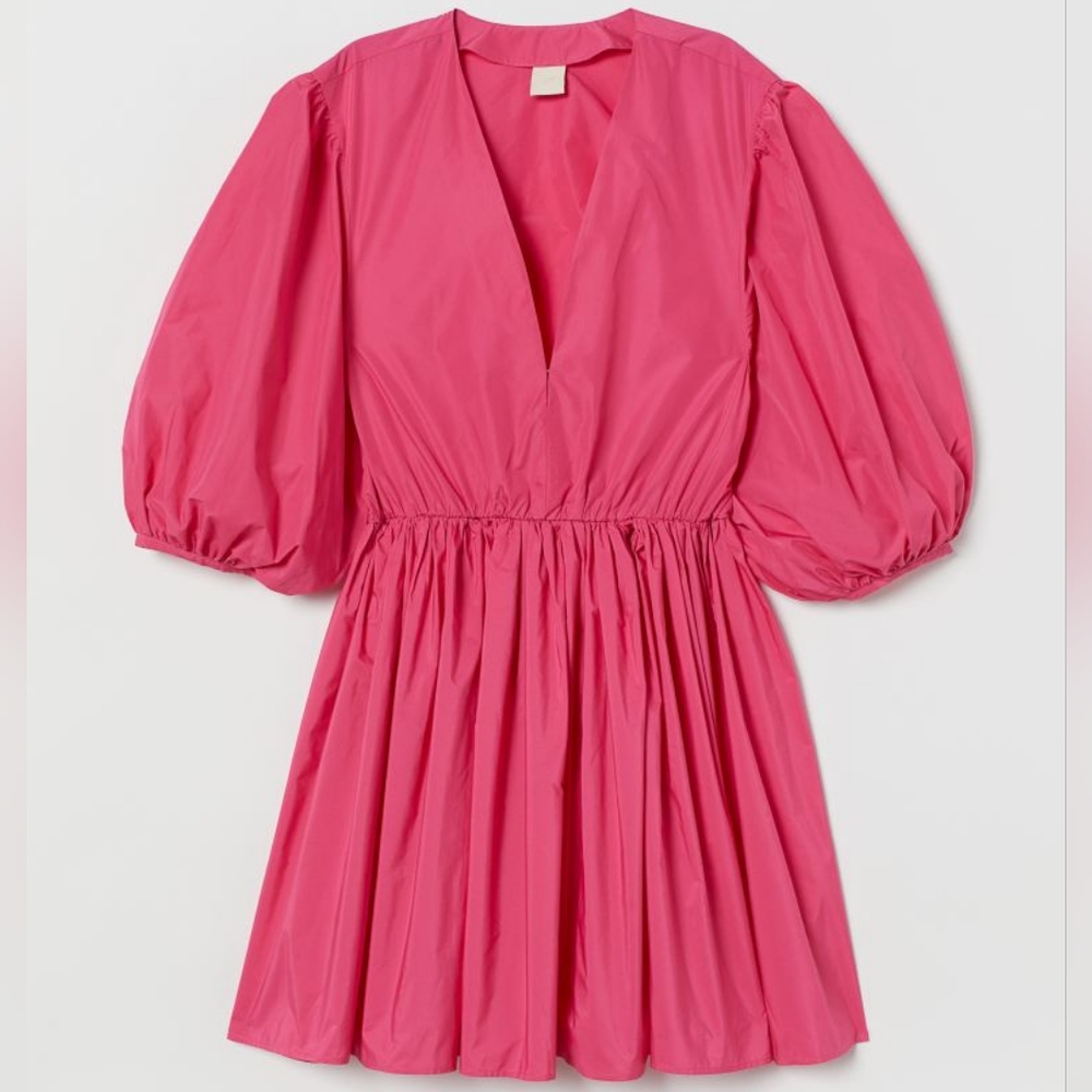H&M Cerise V-Neck Dress
